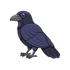  Realistic Common Raven Bird Illustration