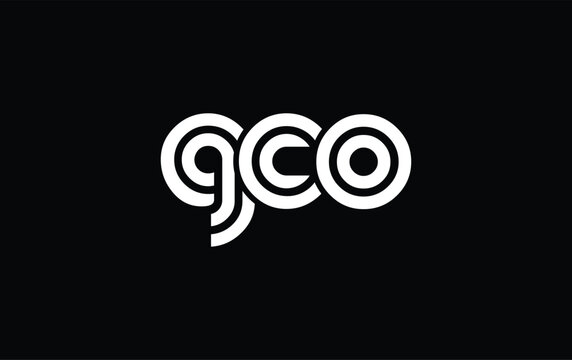 GCO Creative Unique Modern Letter Logo Design. Stylized logo featuring a unique letter design, presenting abstract minimalist aesthetics and modern appeal.