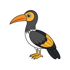 Obraz premium Realistic Common Scimitarbill Bird Illustration