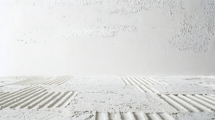 White Textured Wall and Floor with Clean Minimalist Design