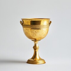 Winner golden trophy cup isolated on white background 