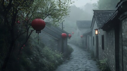 A colorful lion dance costume with intricate designs displayed in front of a striking red backdrop for a celebration