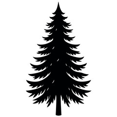 Obraz premium Christmas tree silhouette