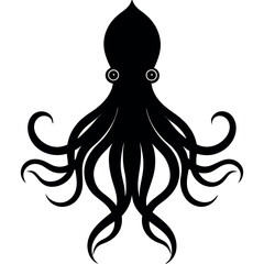 Funny cartoon octopus