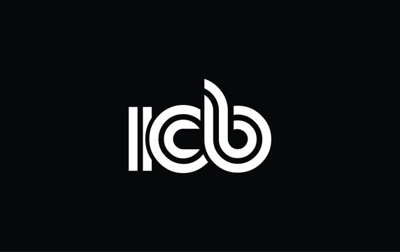 ICB Creative Unique Modern Letter Logo Design. Stylized logo featuring a unique letter design, presenting abstract minimalist aesthetics and modern appeal.