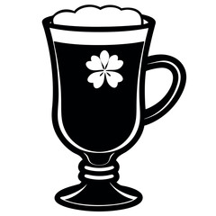 Irish coffee-silhouette-illustration.