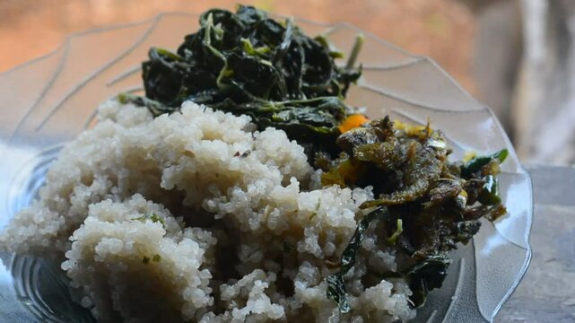 Close up of traditional Indonesian food made from processed cassava