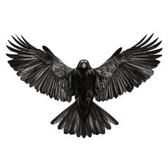 Fototapeta premium crow flying transparent background