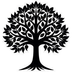Obraz premium Vector tree silhouette
