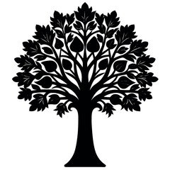 Obraz premium vector tree silhouette