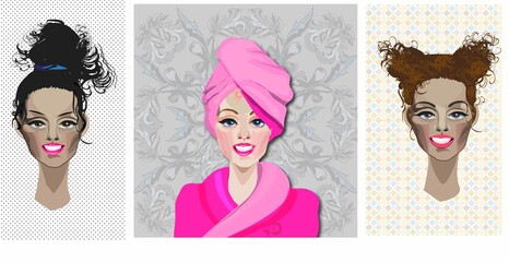  Smilling girl with modern hair dress