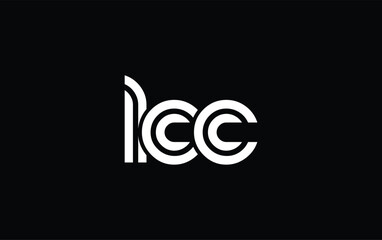 Obraz premium LCC Creative Unique Modern Letter Logo Design. Stylized logo featuring a unique letter design, presenting abstract minimalist aesthetics and modern appeal.
