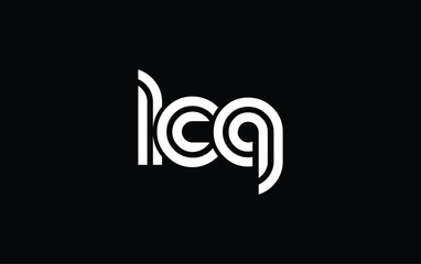 LCQ Creative Unique Modern Letter Logo Design. Stylized logo featuring a unique letter design, presenting abstract minimalist aesthetics and modern appeal.