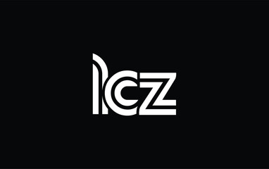 LCZ Creative Unique Modern Letter Logo Design. Stylized logo featuring a unique letter design, presenting abstract minimalist aesthetics and modern appeal.