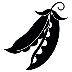 Sugar-snap-peas-silhouette-illustration.