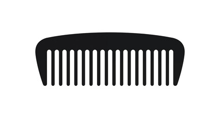 Black comb isolated on dark background for hair styling and personal care product photography isolated on transparent background	