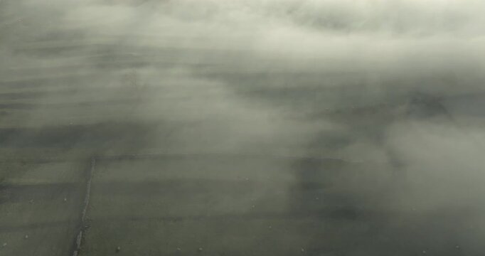 Foggy valley in North Yorkshire