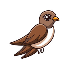 Obraz premium Common Swift Bird Realistic Illustration