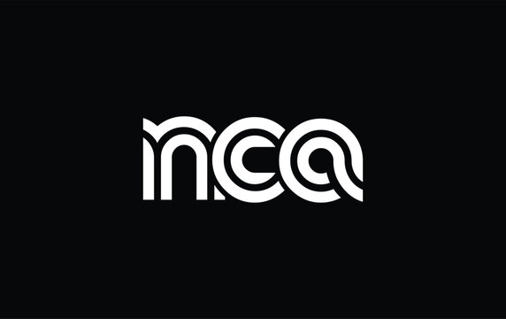 NCA Creative Unique Modern Letter Logo Design. Stylized logo featuring a unique letter design, presenting abstract minimalist aesthetics and modern appeal.
