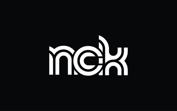 NCK Creative Unique Modern Letter Logo Design. Stylized logo featuring a unique letter design, presenting abstract minimalist aesthetics and modern appeal.