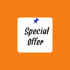 "Special Offer Signboard on Radiant Orange Background &ndash; Promotional Graphic"