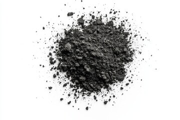 Dark, finely ground powder pile