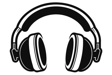 Minimalist Black and White Headphones