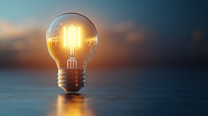 Glowing Lightbulb Idea Innovation Concept