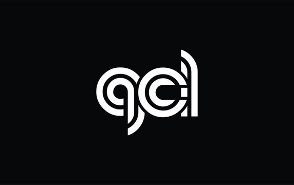 QCL Creative Unique Modern Letter Logo Design. Stylized logo featuring a unique letter design, presenting abstract minimalist aesthetics and modern appeal.
