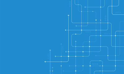 Digital technology background. Concept with technology line. Circuit board background technology