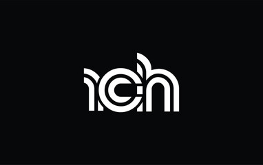 RCH Creative Unique Modern Letter Logo Design. Stylized logo featuring a unique letter design, presenting abstract minimalist aesthetics and modern appeal.