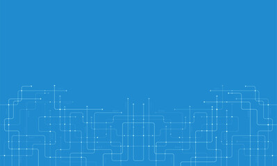 Digital technology background. Concept with technology line. Circuit board background technology