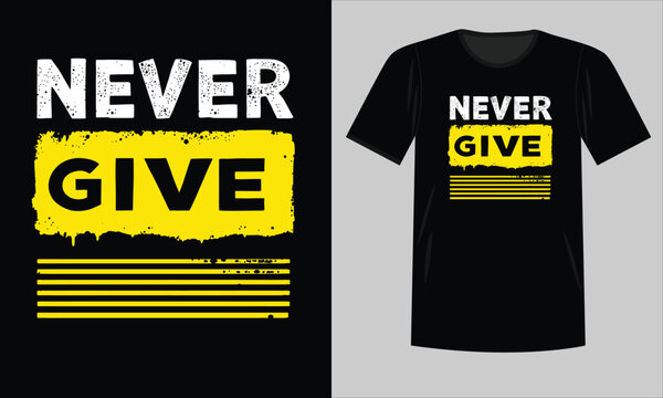 Urban Style Black T-Shirt Design With Motivational Text