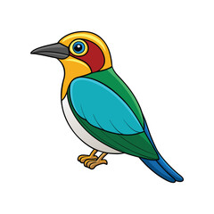  European Bee-Eater Bird Realistic Illustration