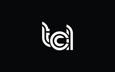 Fototapeta premium TCL Creative Unique Modern Letter Logo Design. Stylized logo featuring a unique letter design, presenting abstract minimalist aesthetics and modern appeal.