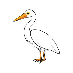  Charming Great Egret Bird Illustration