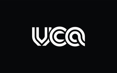 VCA Creative Unique Modern Letter Logo Design. Stylized logo featuring a unique letter design, presenting abstract minimalist aesthetics and modern appeal.