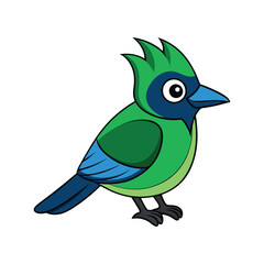  Green Jay Bird Realistic Art