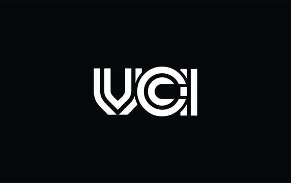VCI Creative Unique Modern Letter Logo Design. Stylized logo featuring a unique letter design, presenting abstract minimalist aesthetics and modern appeal.