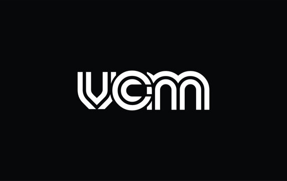 VCM Creative Unique Modern Letter Logo Design. Stylized logo featuring a unique letter design, presenting abstract minimalist aesthetics and modern appeal.
