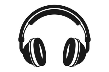 Black Headphones Icon Design Sound Symbol