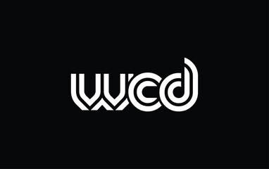 WCD Creative Unique Modern Letter Logo Design. Stylized logo featuring a unique letter design, presenting abstract minimalist aesthetics and modern appeal.