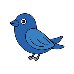  Bright Indigo Bunting Bird Artwork