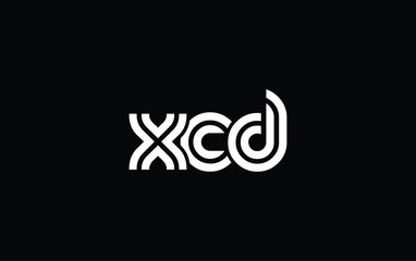 XCD Creative Unique Modern Letter Logo Design. Stylized logo featuring a unique letter design, presenting abstract minimalist aesthetics and modern appeal.