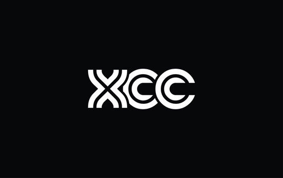 XCC Creative Unique Modern Letter Logo Design. Stylized logo featuring a unique letter design, presenting abstract minimalist aesthetics and modern appeal.