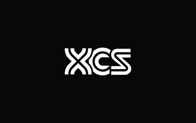 XCS Creative Unique Modern Letter Logo Design. Stylized logo featuring a unique letter design, presenting abstract minimalist aesthetics and modern appeal.