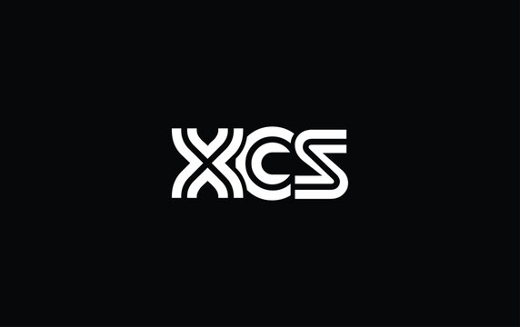 XCS Creative Unique Modern Letter Logo Design. Stylized logo featuring a unique letter design, presenting abstract minimalist aesthetics and modern appeal.