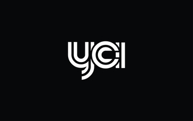 YCI Creative Unique Modern Letter Logo Design. Stylized logo featuring a unique letter design, presenting abstract minimalist aesthetics and modern appeal.