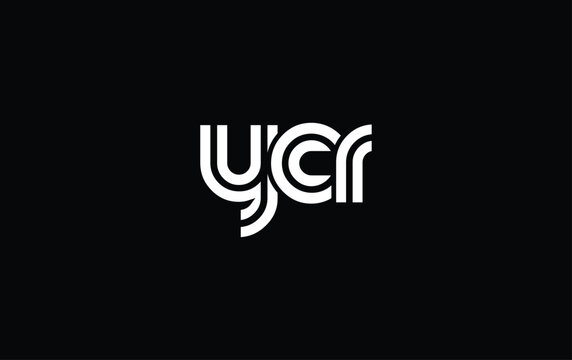 YCR Creative Unique Modern Letter Logo Design. Stylized logo featuring a unique letter design, presenting abstract minimalist aesthetics and modern appeal.