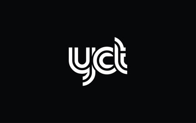 YCT Creative Unique Modern Letter Logo Design. Stylized logo featuring a unique letter design, presenting abstract minimalist aesthetics and modern appeal.
